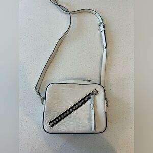 Henri Bendel White Leather Crossbody Bag Purse $300